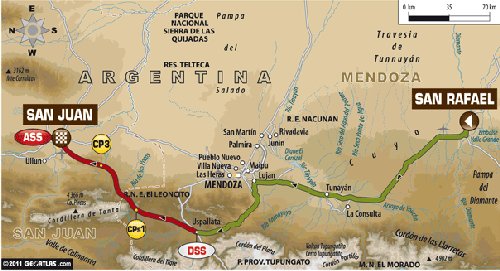 Dakar Rally 2012 route Dag